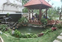 Toàn cảnh thi công hồ cá koi Vincom, Long Biên