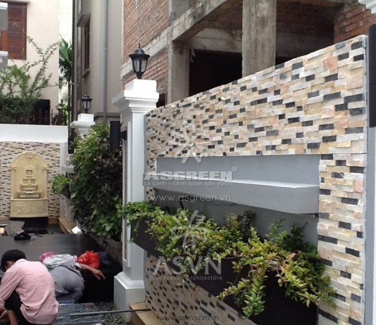 Thi công cảnh quan sân vườn tại khu đô thị Việt Hưng