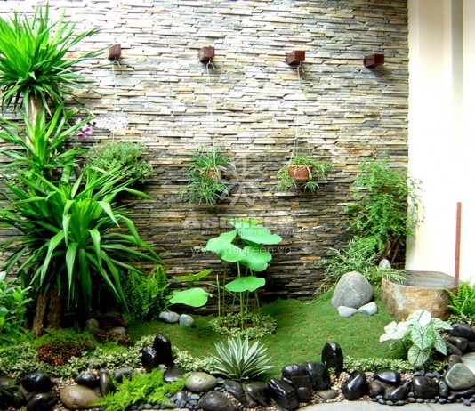 Thiết kế tiểu cảnh sân vườn hồ koi ấn tượng