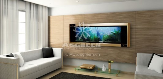 Bể cá treo tường, sản phẩm nội thất phong thủy và hiện đại