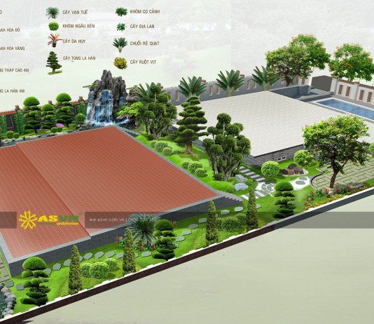 Thiết kế & thi công cảnh quan sân vườn 380m2 – TP, Hải Dương