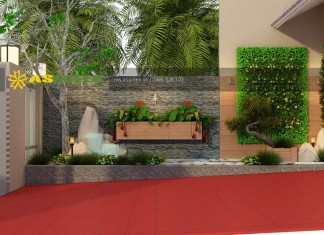 Thiết kế hồ cá koi, vườn đứng – Anh Vinh, Tây Hồ, Hà Nội