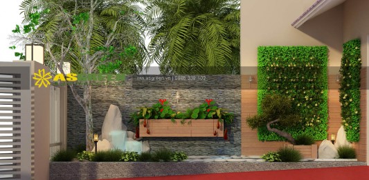 Thiết kế hồ cá koi, vườn đứng – Anh Vinh, Tây Hồ, Hà Nội