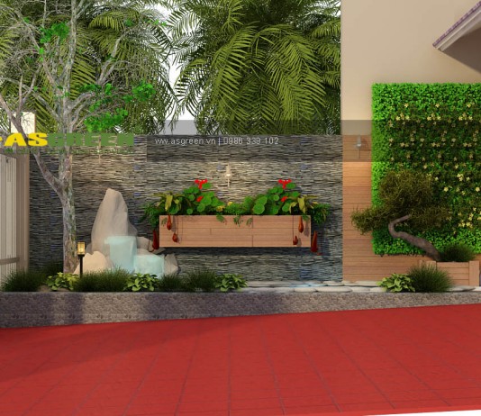 Thiết kế hồ cá koi, vườn đứng – Anh Vinh, Tây Hồ, Hà Nội