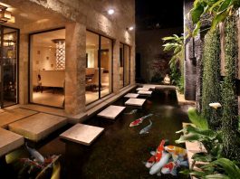 Mẫu hồ cá Koi hiện đại trong nhà