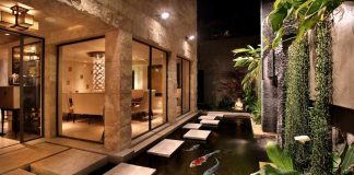 Mẫu hồ cá Koi hiện đại trong nhà