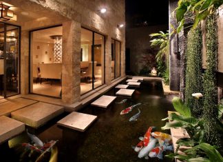 Mẫu hồ cá Koi hiện đại trong nhà